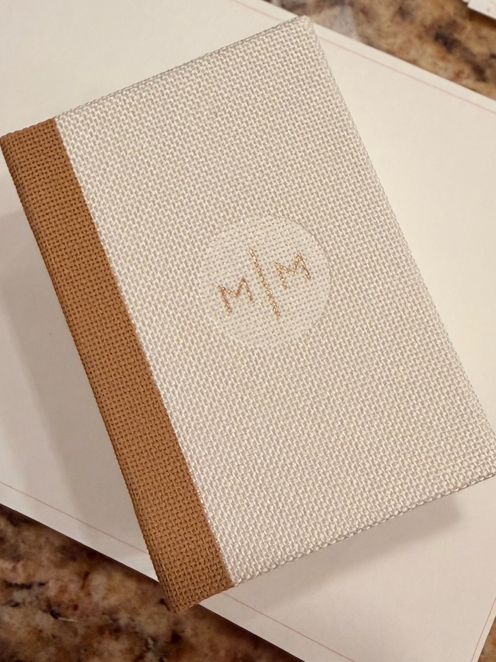 Made by Mary Jewelry Mini Linen Box/Book Magnetic Closure Empty